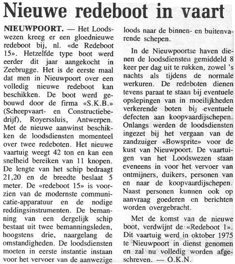 pers - nieuwe redeboot HLN 30december 1988